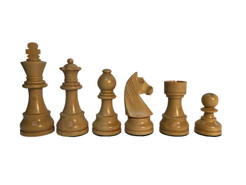 European Chess Set - Anjan Wood (4 Qs) - 3X Weighted - 3 3/4 K
