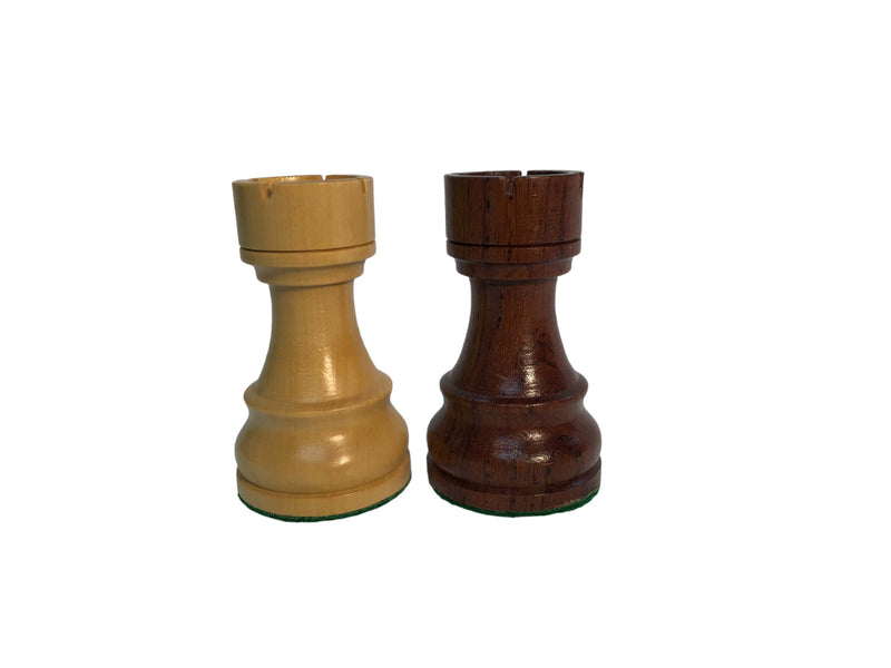 European Chess Set - Anjan Wood (4 Qs) - 3X Weighted - 3 3/4 K