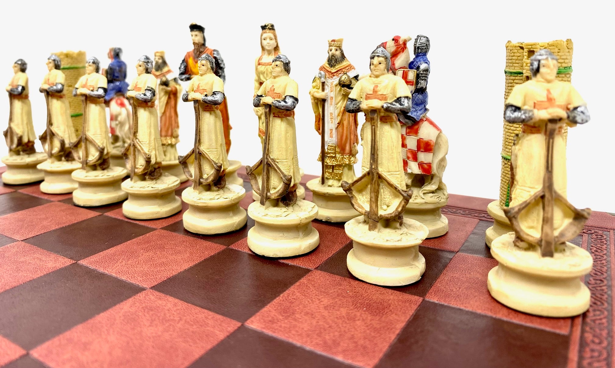 4-WAY Chess Set 4-player Chess Board Games Medieval Chess Set With