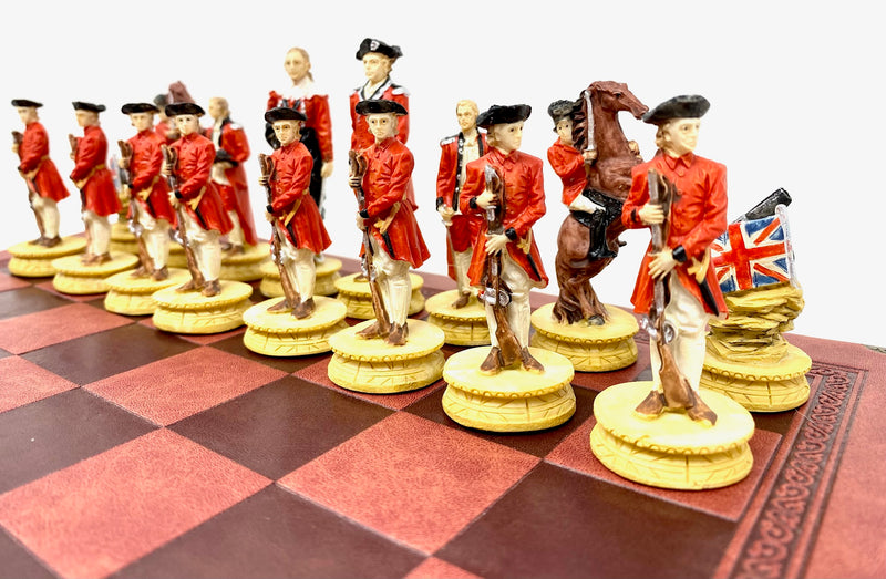 Revolutionary War Resin Theme Chess Pieces