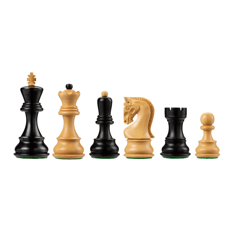 Bobby Fischer® Zagreb Chess Pieces – Ebonized/Boxwood – 3.75 inch King