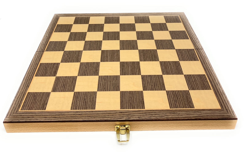 Folding Walnut Chess set (15" Board 3" King)
