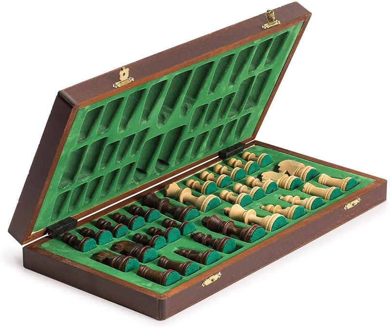 Jowisz Champion Polish - Folding Wooden Board and Chess Pieces