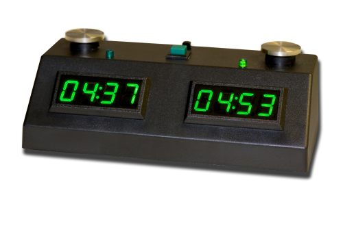 Chess Clock ZMF-II with Green LED Display /w Black Case