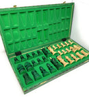 Ambassador Deluxe Chess Set - Folding board with 4 1/4" King