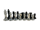 Silver & Black Weighted Chess Pieces