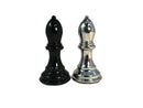 Silver & Black Weighted Chess Pieces