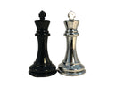 Silver & Black Weighted Chess Pieces