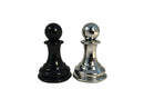 Silver & Black Weighted Chess Pieces