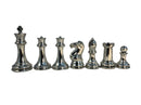Silver & Black Weighted Chess Pieces
