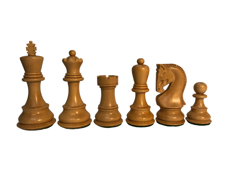 Anjan Boxwood Wood Chess Set Pieces (4 Qs) 3X Weight 3 3/4 King