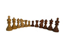 Olde Russian Babul Wood Chess Set (4Qs) - 3X Weight - 3 3/4 King