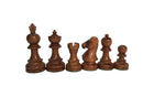 Olde Russian Babul Wood Chess Set (4Qs) - 3X Weight - 3 3/4 King