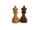 Olde Russian Babul Wood Chess Set (4Qs) - 3X Weight - 3 3/4 King