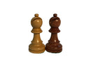 Olde Russian Babul Wood Chess Set (4Qs) - 3X Weight - 3 3/4 King