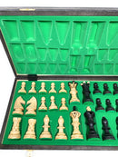 Ambassador Deluxe Chess Set - Folding board with 4 1/4" King