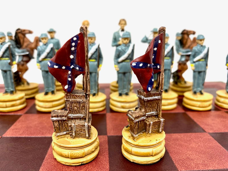 Civil War Resin Theme Chess Pieces