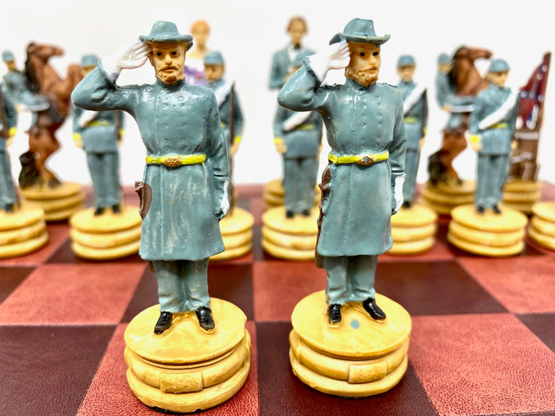 Civil War Resin Theme Chess Pieces