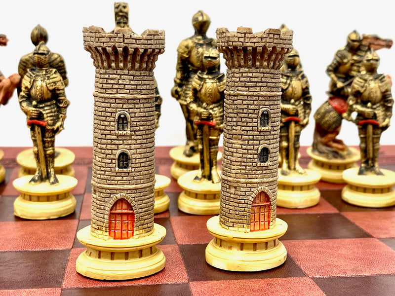 Medieval Knight Resin Theme Chess Pieces