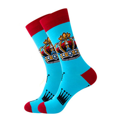 Chess Socks - Adult Size 6-12 Kings Queens Blue Burgundy
