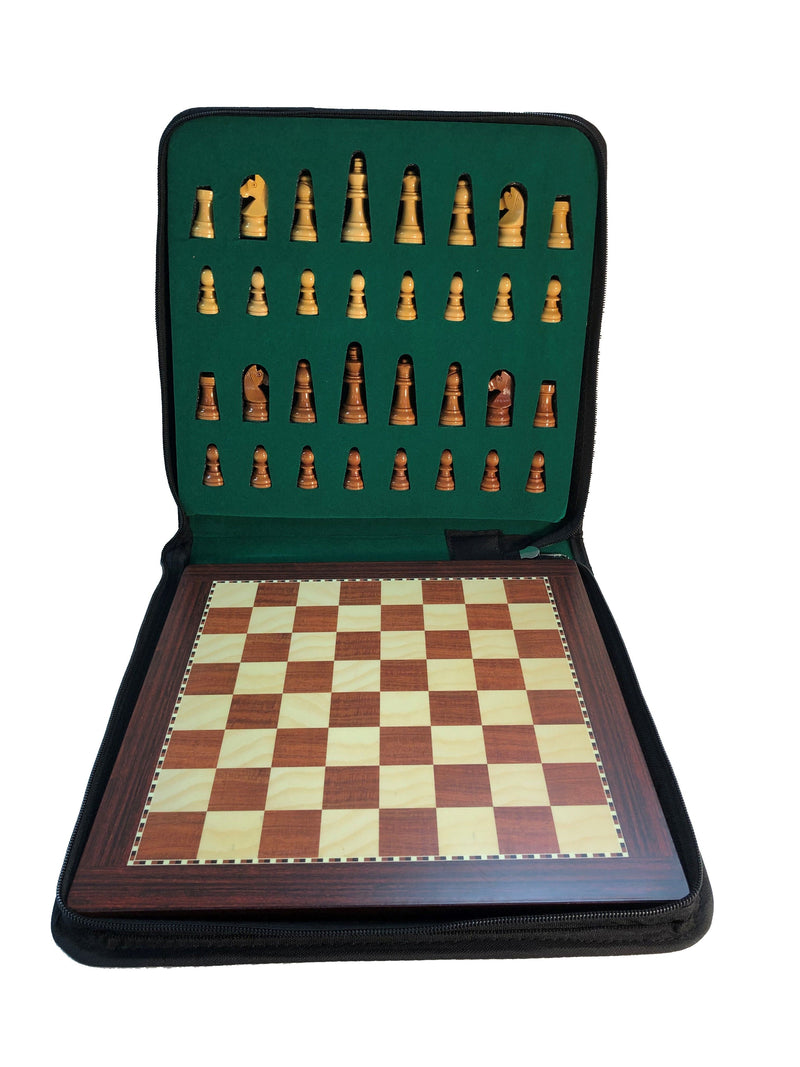 Large Wood Magnetic Travel Chess Set - 11 3/4 x 11 3/4 in.