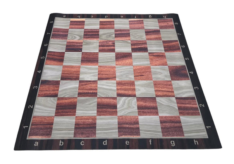 Red Agate Vinyl Printed Chess Board - 2 Squares