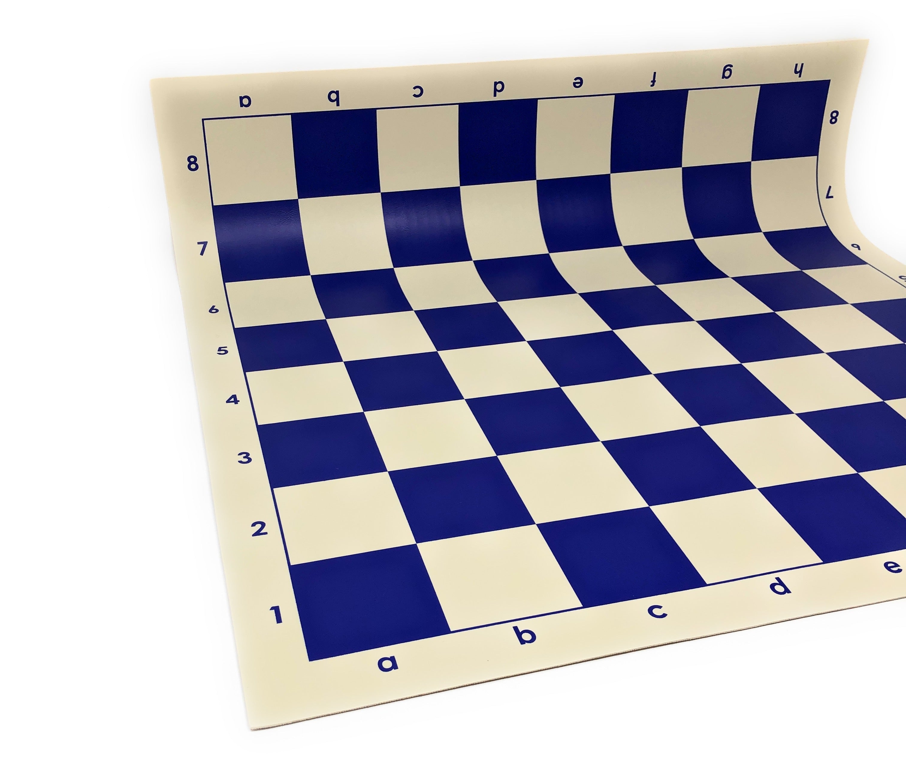 Wholesale Chess Tournament Roll-Up Mousepad Chess Board – Navy Blue, 2.25" Squares, 20x20 Inch