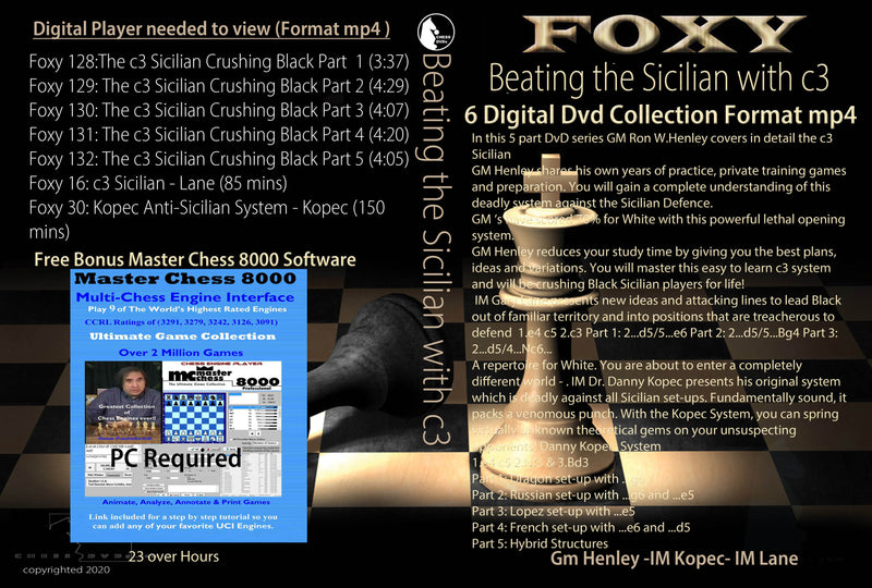 Beating The Sicilian with c3 Collection  (6 Digital DVDs)