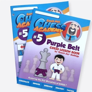 Coach Jay's Chess Academy Purple Belt Level 5 Set (Lesson Book & Puzzle Pack)