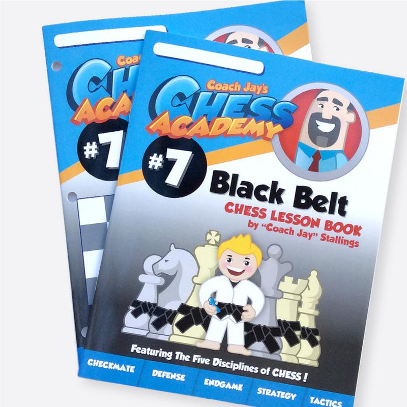 Coach Jay's Chess Academy Black Belt Level 7 Set (Lesson Book & Puzzle Pack)