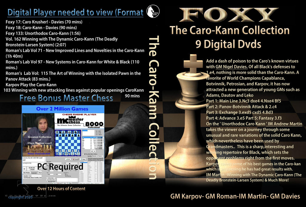 THE CARO-KANN: EXCHANGE VARIATION - EMPIRE CHESS Chess DVD not a book