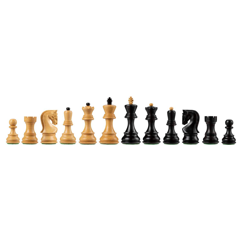 Bobby Fischer® Zagreb Chess Pieces – Ebonized/Boxwood – 3.75 inch King