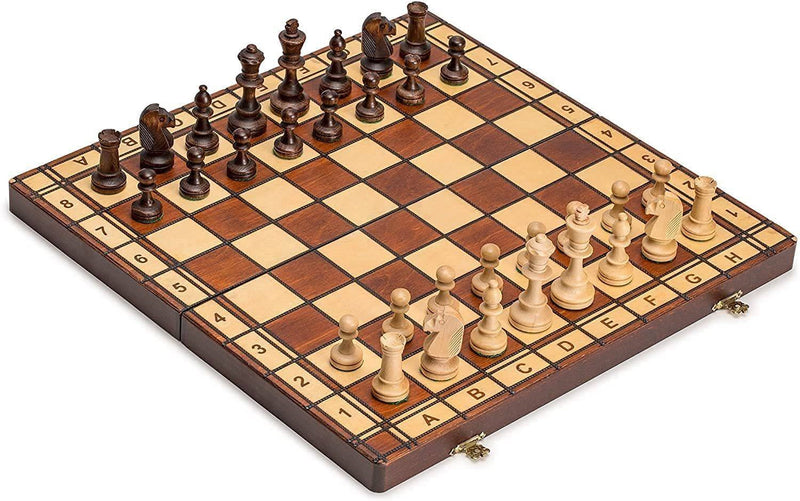 Jowisz Champion Polish - Folding Wooden Board and Chess Pieces