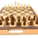 Folding Inlaid Walnut set (15" board 3" King)