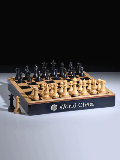 Official World Chess Championship Cabinet Chess Set (Board-Box & Pieces)